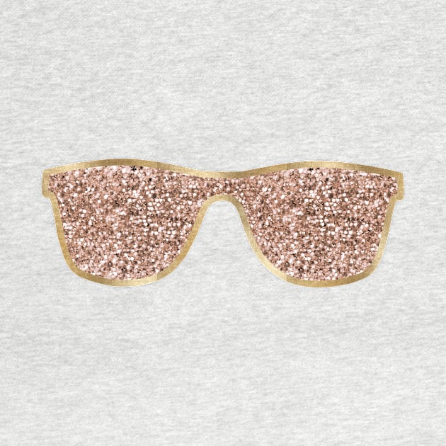 Sunglasses - rose gold glitter by RoseAesthetic